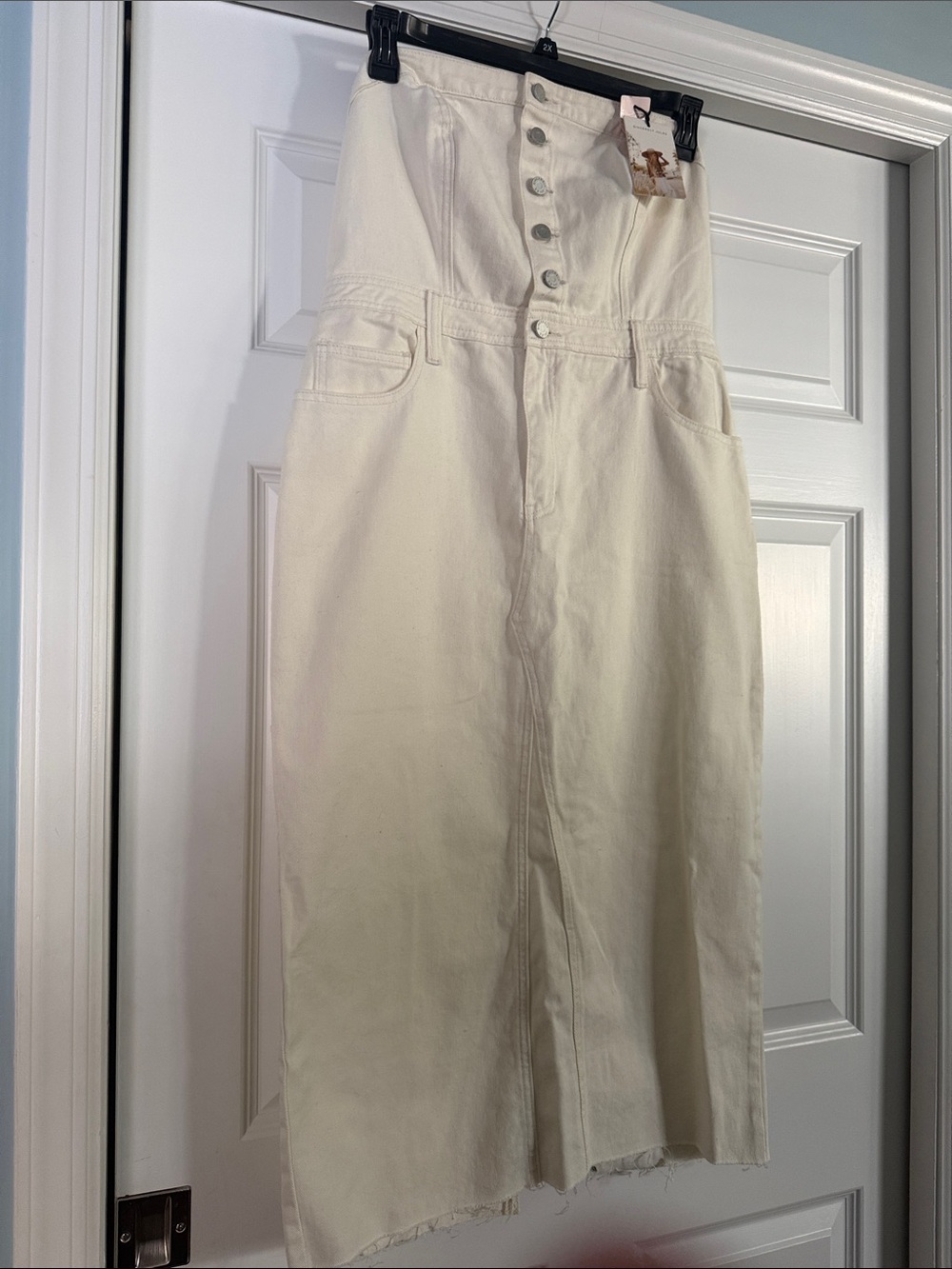 Women’s Size XL Tube-Top Denim Boho Midi dress Western..NWT .. really cute!